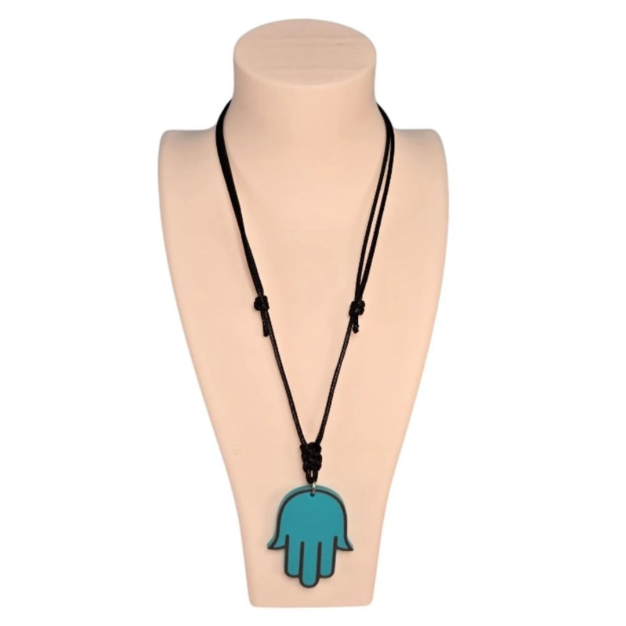 Collier en forme de Main de Hamsa imprimé en 3D, léger et symbolique